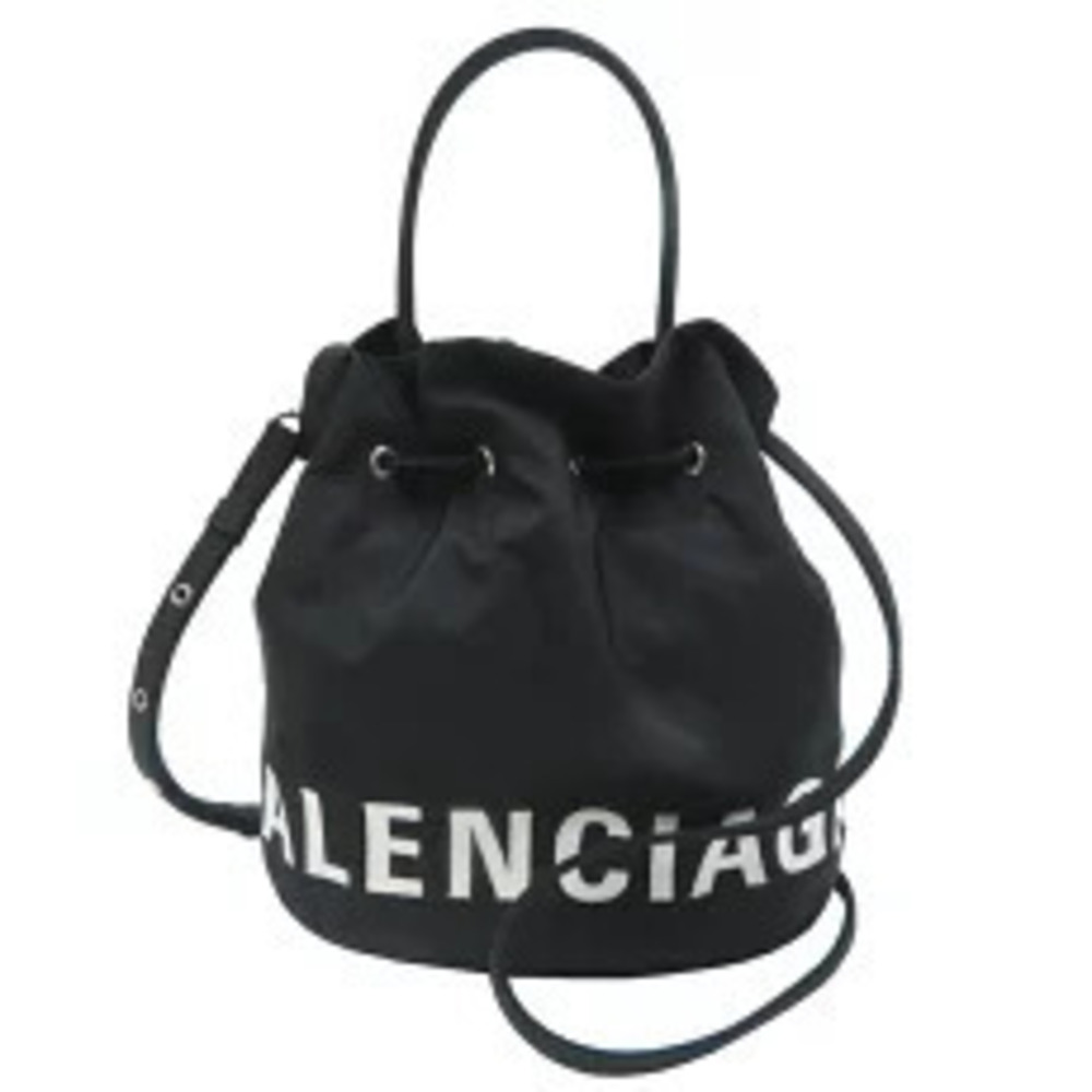 Balenciaga Drawstring Bucket Bag Handbag Black